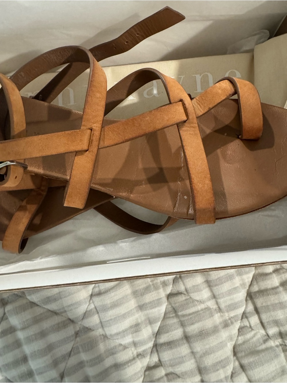 Jenni Kayne Oiled Leather Strappy Sandals - Picture 7 of 9